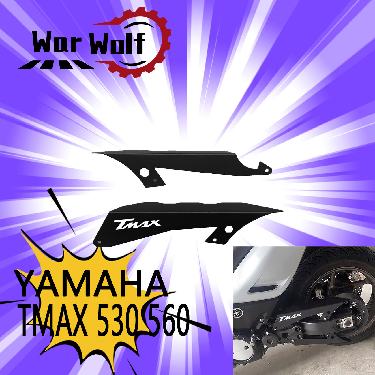 Tech Max Accessories - Protetor de Corrente para Motocicleta, Acessórios