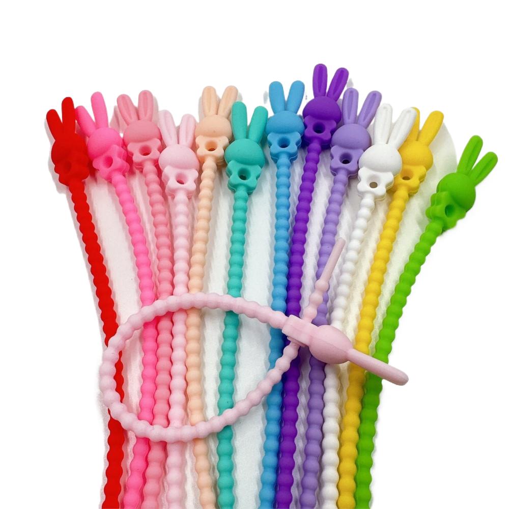 Cable Organizer Bag - 10 pçs flor estrela silicone cabo