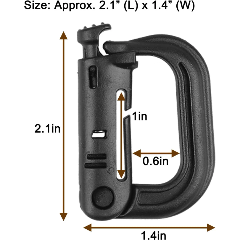 5 Peças Mosquetão Tático de Pl - Tech Accessories Pouch avaliação e preço